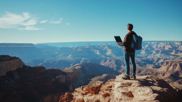 A 9-5 worker seeing the wonderful freedom of online business